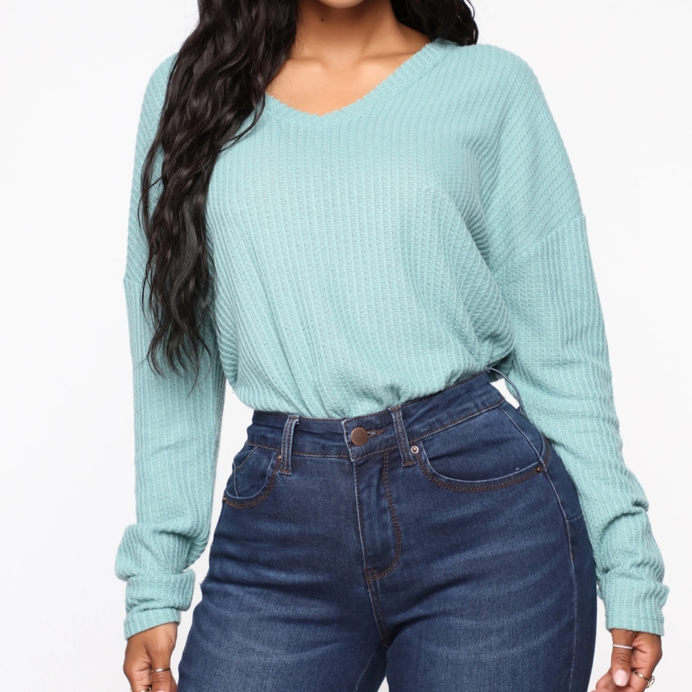 NWT Smoke Green Oversized top tunic